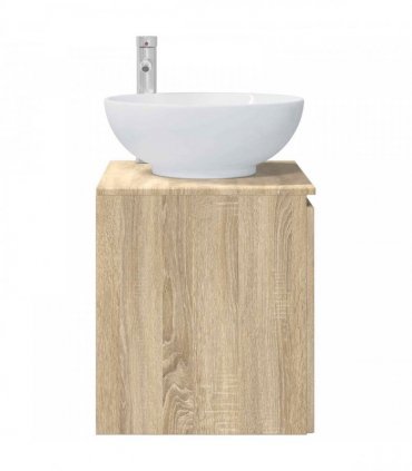 vidaXL Wall-Mounted Sink Vanity Sonoma Oak 49.5 x 44.5 x 65 cm — V0672200935