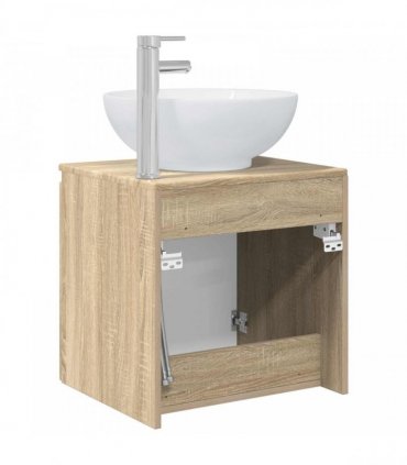 vidaXL Wall-Mounted Sink Vanity Sonoma Oak 49.5 x 44.5 x 65 cm — V0672200935