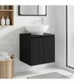 vidaXL Wall-Mounted Sink Vanity Black 49.5 x 44.5 x 65 cm — V0672200936