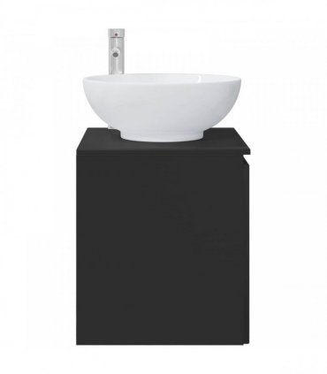 vidaXL Wall-Mounted Sink Vanity Black 49.5 x 44.5 x 65 cm — V0672200936