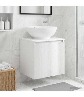 vidaXL Wall-Mounted Sink Vanity White 49.5 x 44.5 x 65 cm — V0672200938