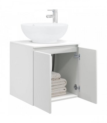 vidaXL Wall-Mounted Sink Vanity White 49.5 x 44.5 x 65 cm — V0672200938