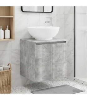 vidaXL Wall-Mounted Sink Vanity Concrete Grey 49.5 x 44.5 x 65 cm — V0672200939