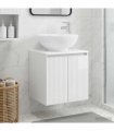 vidaXL Wall-Mounted Sink Vanity High Gloss White 49.5 x 44.5 x 65 cm — V0672200940