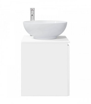 vidaXL Wall-Mounted Sink Vanity High Gloss White 49.5 x 44.5 x 65 cm — V0672200940