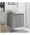 vidaXL Wall-Mounted Sink Vanity Grey Sonoma 49.5 x 44.5 x 65 cm — V0672200942
