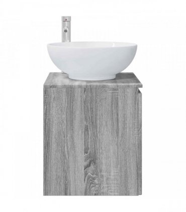 vidaXL Wall-Mounted Sink Vanity Grey Sonoma 49.5 x 44.5 x 65 cm — V0672200942