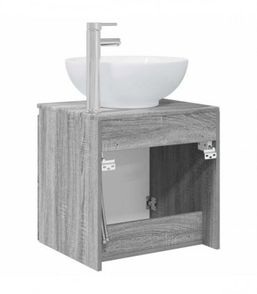 vidaXL Wall-Mounted Sink Vanity Grey Sonoma 49.5 x 44.5 x 65 cm — V0672200942