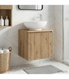 vidaXL Wall-Mounted Sink Vanity Artisan Oak 49.5 x 44.5 x 65 cm — V0672200943