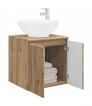 vidaXL Wall-Mounted Sink Vanity Artisan Oak 49.5 x 44.5 x 65 cm — V0672200943