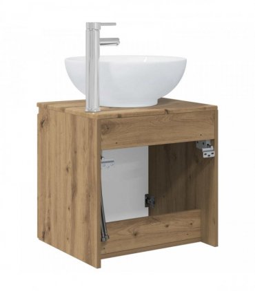 vidaXL Wall-Mounted Sink Vanity Artisan Oak 49.5 x 44.5 x 65 cm — V0672200943