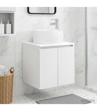 vidaXL Wall-Mounted Sink Vanity White 49.5 x 44.5 x 66 cm — V0672200944