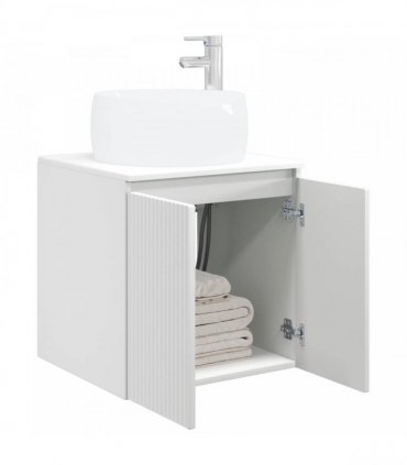 vidaXL Wall-Mounted Sink Vanity White 49.5 x 44.5 x 66 cm — V0672200944