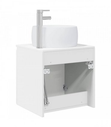 vidaXL Wall-Mounted Sink Vanity White 49.5 x 44.5 x 66 cm — V0672200944
