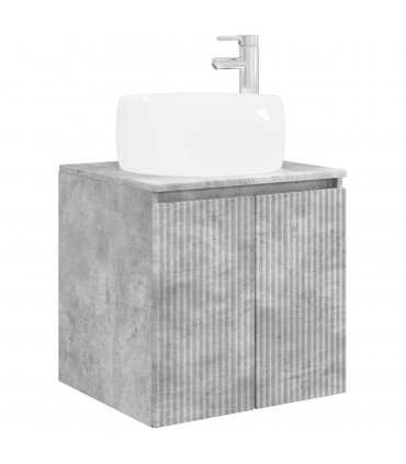 vidaXL Wall-Mounted Sink Vanity Concrete Grey 49.5 x 44.5 x 66 cm — V0672200945