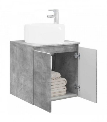 vidaXL Wall-Mounted Sink Vanity Concrete Grey 49.5 x 44.5 x 66 cm — V0672200945