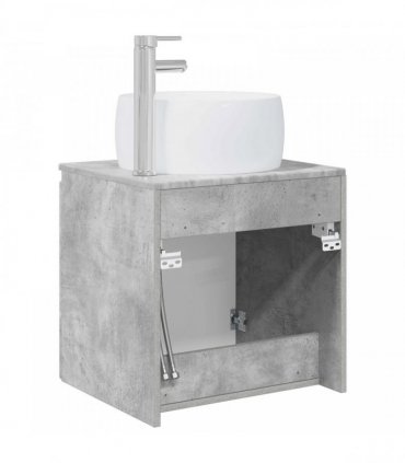 vidaXL Wall-Mounted Sink Vanity Concrete Grey 49.5 x 44.5 x 66 cm — V0672200945