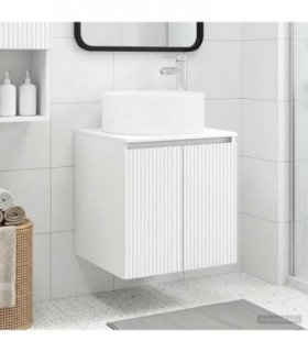 vidaXL Wall-mounted Sink Vanity White 49.5 x 44.5 x 65.5 cm — V0672200956