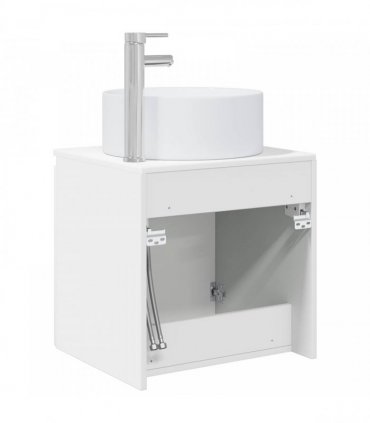 vidaXL Wall-mounted Sink Vanity White 49.5 x 44.5 x 65.5 cm — V0672200956