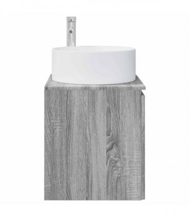 vidaXL Wall-mounted Sink Vanity Grey Sonoma 49.5 x 44.5 x 65.5 cm — V0672200957
