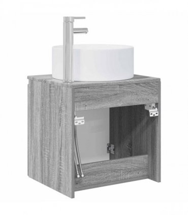 vidaXL Wall-mounted Sink Vanity Grey Sonoma 49.5 x 44.5 x 65.5 cm — V0672200957
