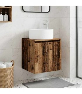 vidaXL Wall-mounted Sink Vanity Old Wood 49.5 x 44.5 x 65.5 cm — V0672200959