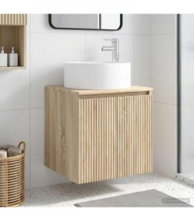 vidaXL Wall-mounted Sink Vanity Sonoma Oak 49.5 x 44.5 x 65.5 cm — V0672200960