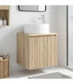 vidaXL Wall-mounted Sink Vanity Sonoma Oak 49.5 x 44.5 x 65.5 cm — V0672200960