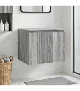 vidaXL Wall-mounted Bathroom Cabinet Grey Sonoma 62.5 x 44.5 x 50 cm — V0672200965