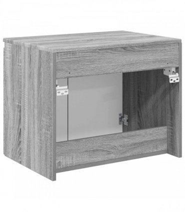 vidaXL Wall-mounted Bathroom Cabinet Grey Sonoma 62.5 x 44.5 x 50 cm — V0672200965