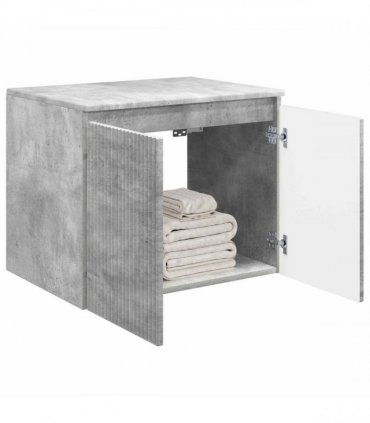 vidaXL Wall-mounted Bathroom Cabinet Concrete Grey 62.5 x 44.5 x 50 cm — V0672200966