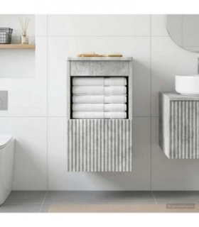 vidaXL Bathroom Cabinet Concrete Grey 30 x 41 x 50 cm Engineered Wood