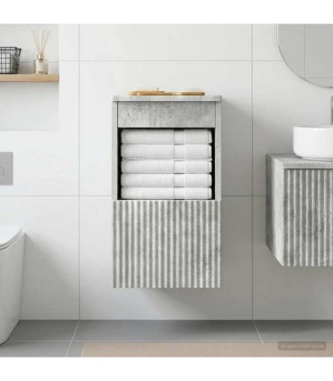 vidaXL Bathroom Cabinet Concrete Grey 30 x 41 x 50 cm Engineered Wood