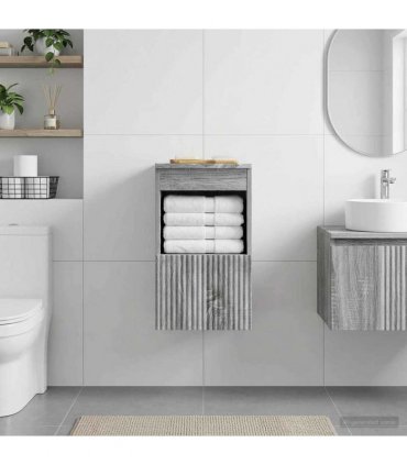 vidaXL Bathroom Cabinet Grey Sonoma 30 x 35 x 50 cm Engineered Wood