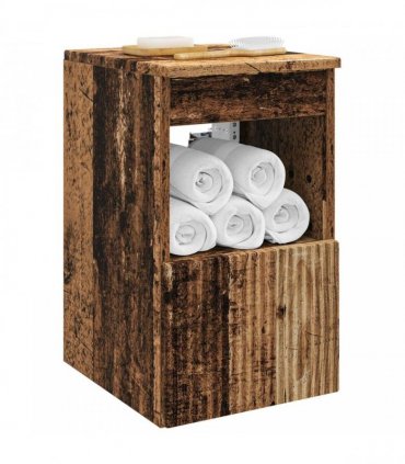 vidaXL Bathroom Cabinet Old Wood 30 x 44.5 x 50 cm Engineered Wood
