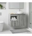 vidaXL Bathroom Cabinet Grey Sonoma 30 x 44.5 x 50 cm Engineered Wood