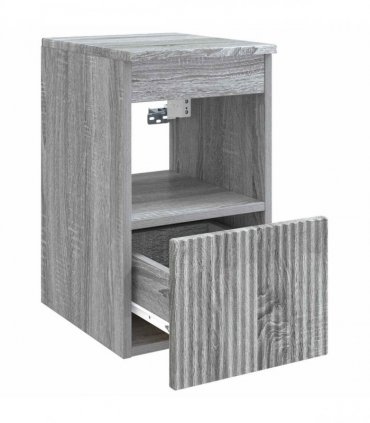 vidaXL Bathroom Cabinet Grey Sonoma 30 x 44.5 x 50 cm Engineered Wood