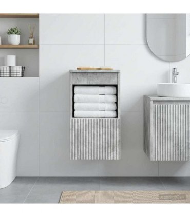 vidaXL Bathroom Cabinet Concrete Grey 30 x 44.5 x 50 cm
