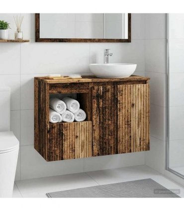 vidaXL Bathroom Cabinet Old Wood 30 x 41 x 50 cm Engineered Wood