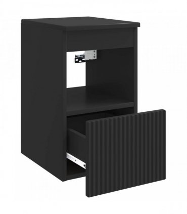 vidaXL Bathroom Cabinet Black 30 x 44.5 x 50 cm Engineered Wood