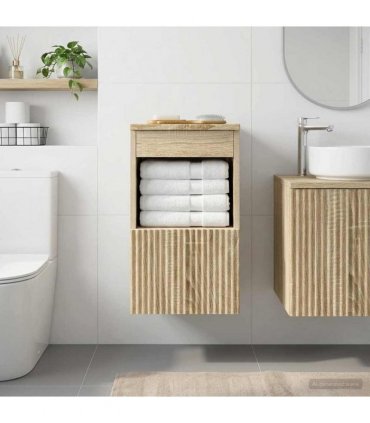 vidaXL Bathroom Cabinet Sonoma Oak 30 x 41 x 50 cm Engineered Wood