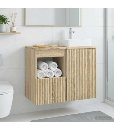 vidaXL Bathroom Cabinet Sonoma Oak 30 x 41 x 50 cm Engineered Wood