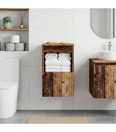 vidaXL Bathroom Cabinet Old Wood 30 x 35 x 50 cm Engineered Wood