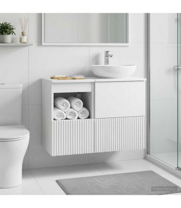 vidaXL Bathroom Cabinet High Gloss White 30 x 41 x 50 cm