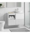 vidaXL Bathroom Cabinet High Gloss White 30 x 41 x 50 cm