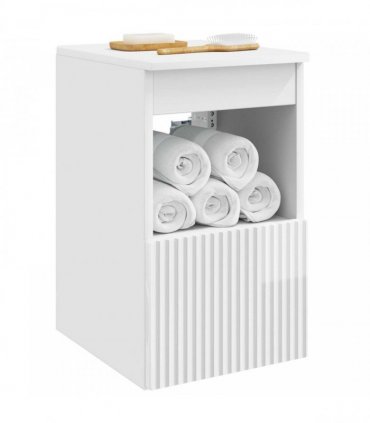 vidaXL Bathroom Cabinet High Gloss White 30 x 41 x 50 cm