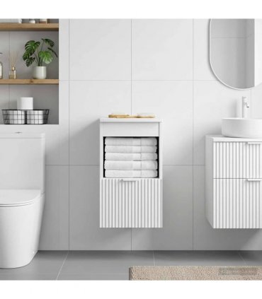 vidaXL Bathroom Cabinet High Gloss White 30 x 44.5 x 50 cm