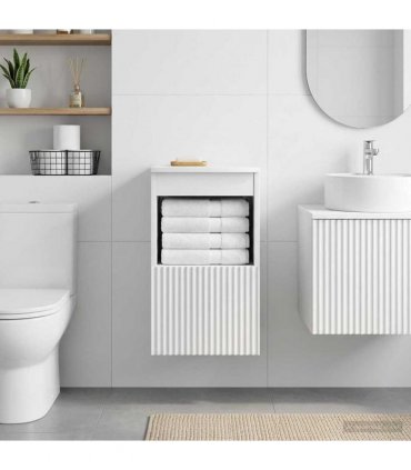 vidaXL Bathroom Cabinet High Gloss White 30 x 35 x 50 cm