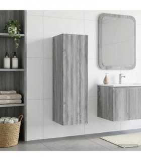 vidaXL Wall-mounted Bathroom Cabinet Grey Sonoma 33 x 34.5 x 60 cm — V0672201000