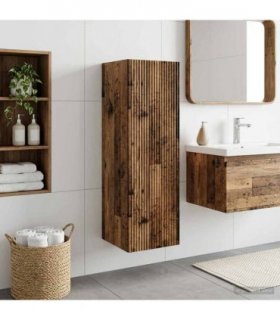 vidaXL Wall-mounted Bathroom Cabinet Old Wood 33 x 34.5 x 60 cm — V0672201003